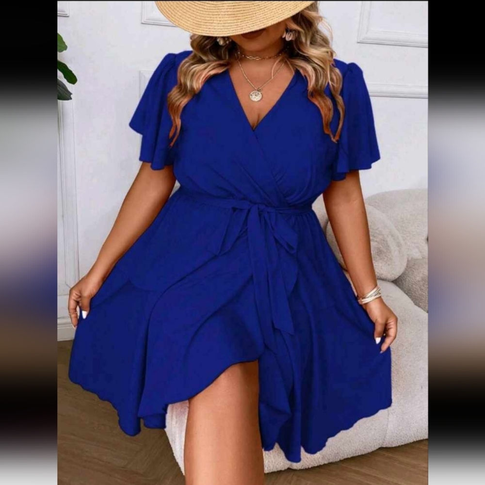 Women's Sunday Casual Blue Dress